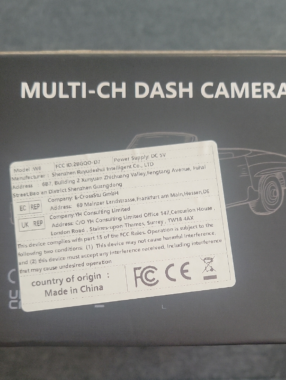 Multi-CH Dash Camera 1080P Full HD - Black - Picture 5 of 5